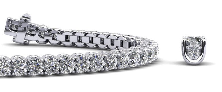 Boundless Brilliance Diamond Tennis Bracelet with 4.81 ct.(finished) 1.1mm, 2.5mm - Luxury Time NYC